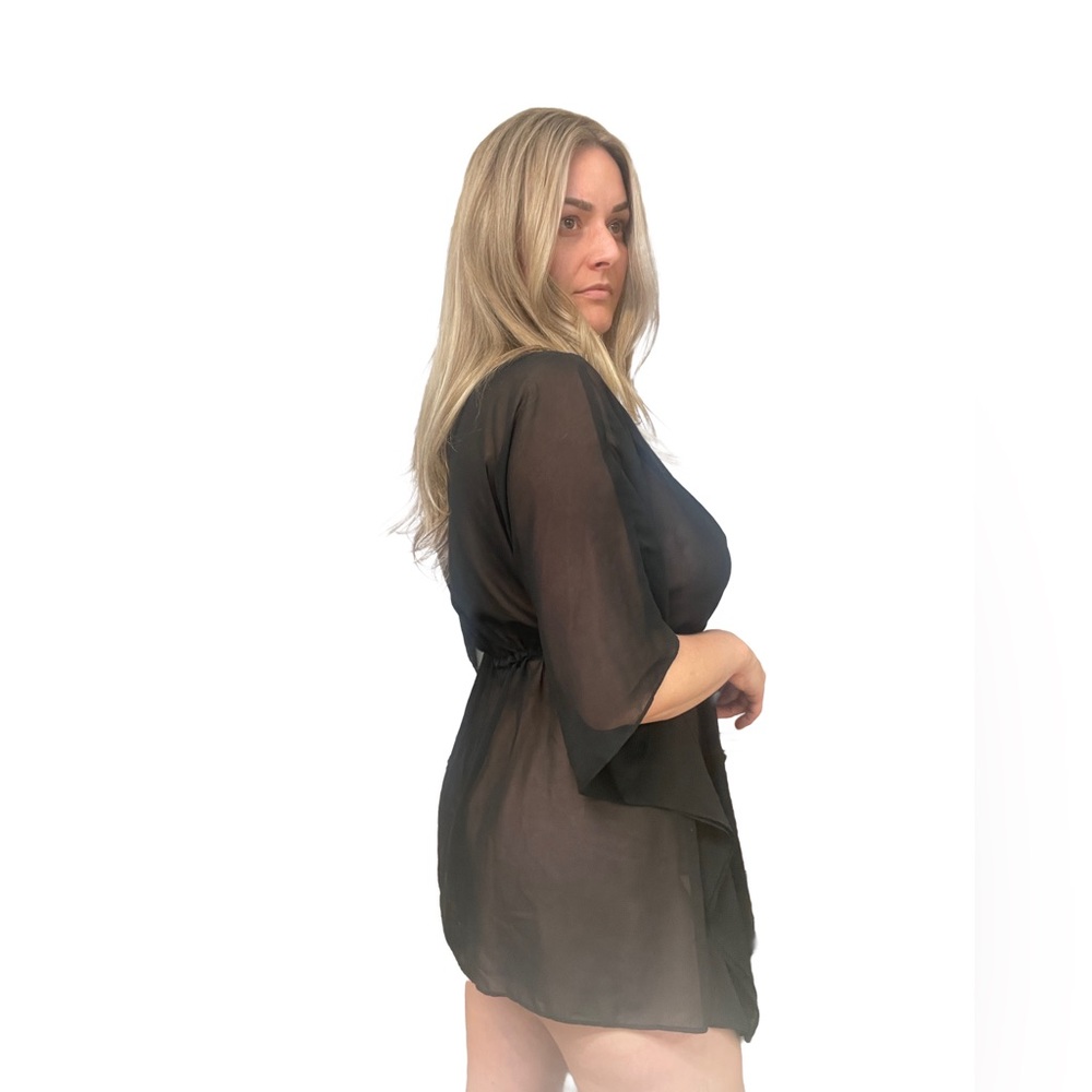 Victorias Secret M/L See-Through Robe in Black